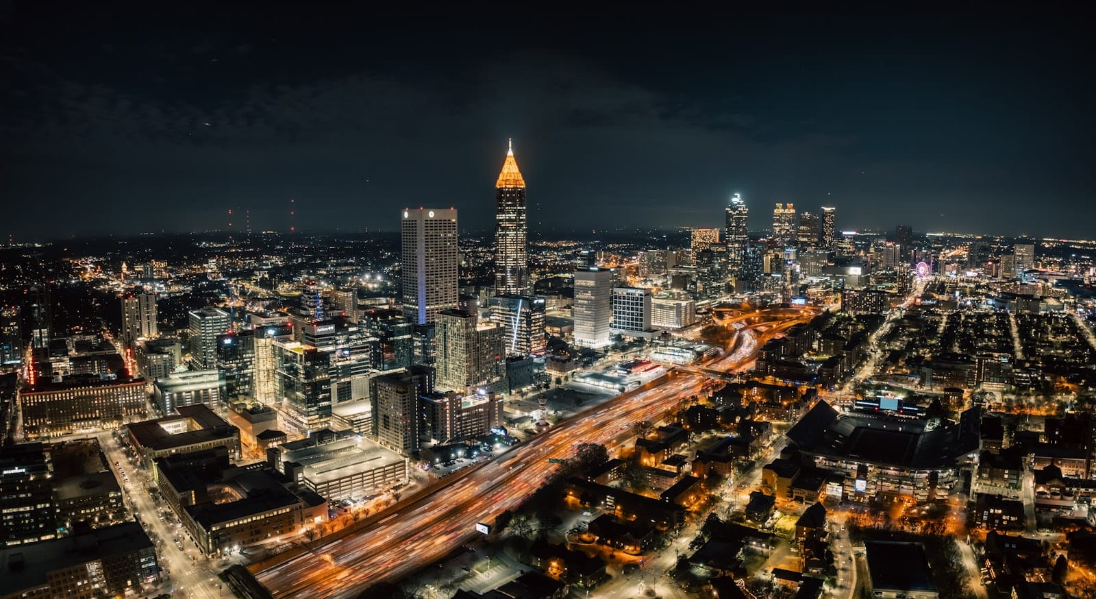 Midtown Atlanta high-rises and Piedmont Park